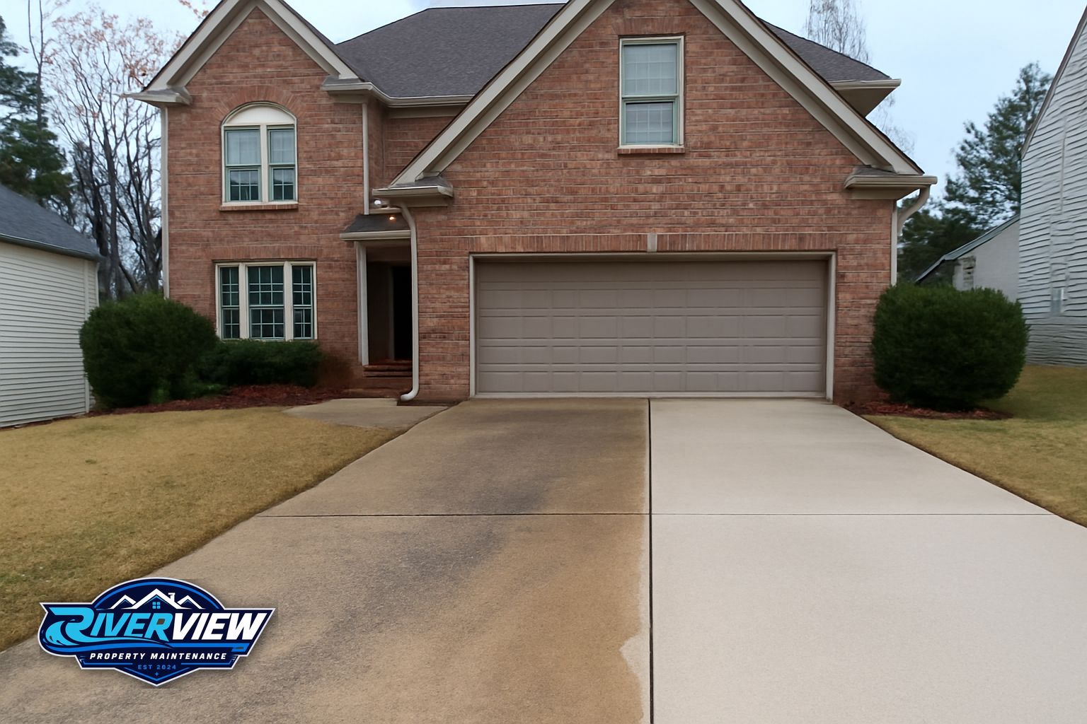 Exterior surface relevant to concrete cleaning