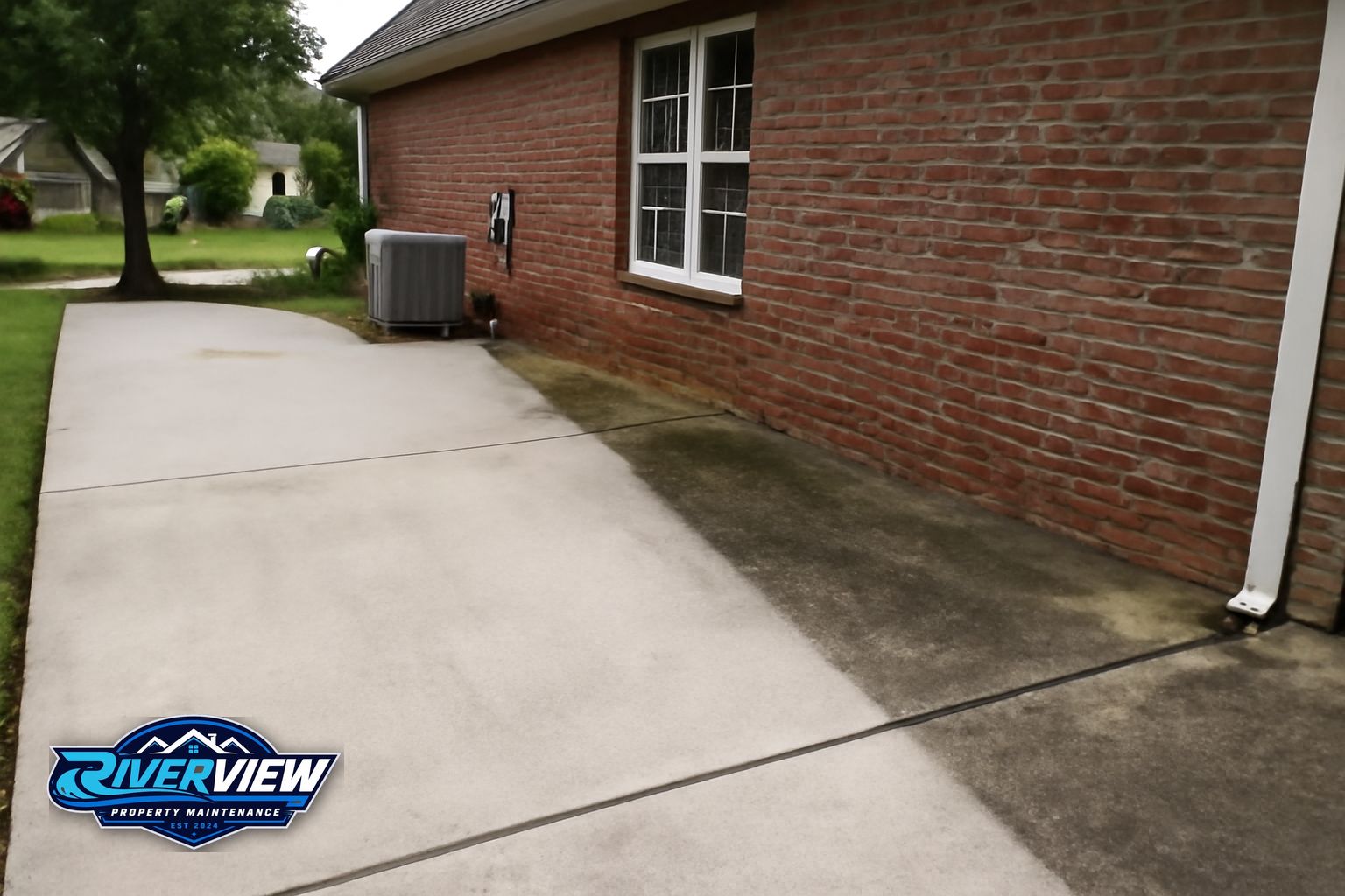Exterior buildup relevant to concrete cleaning