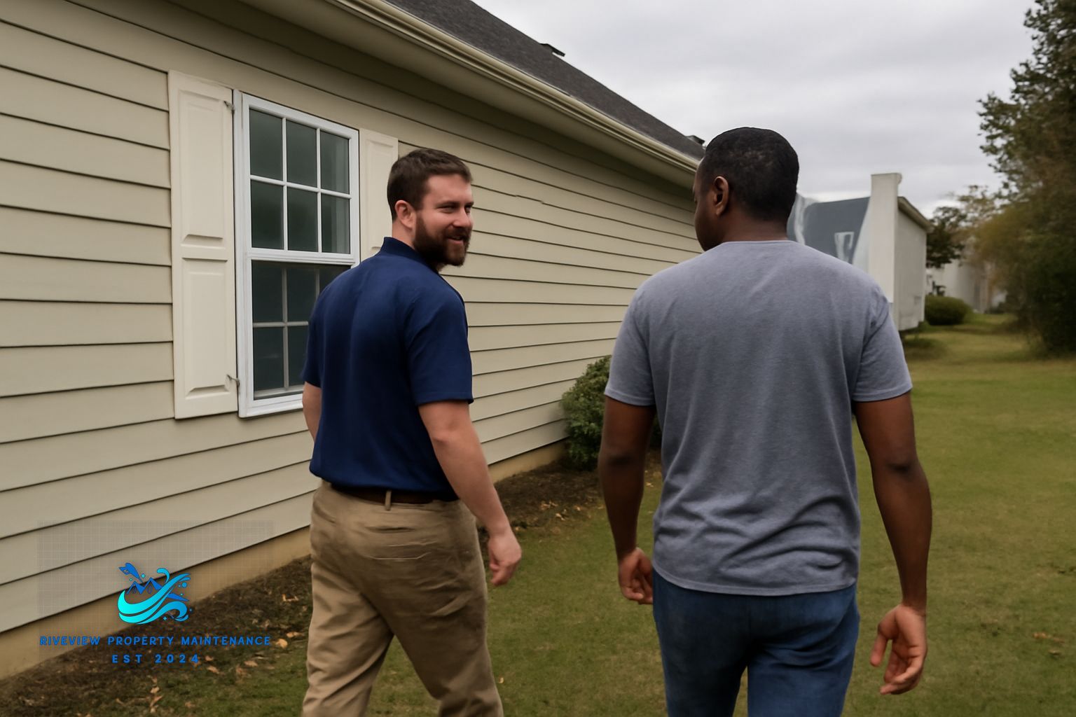 Pressure washing a mildew-covered walkway beside a Lawrenceville GA home