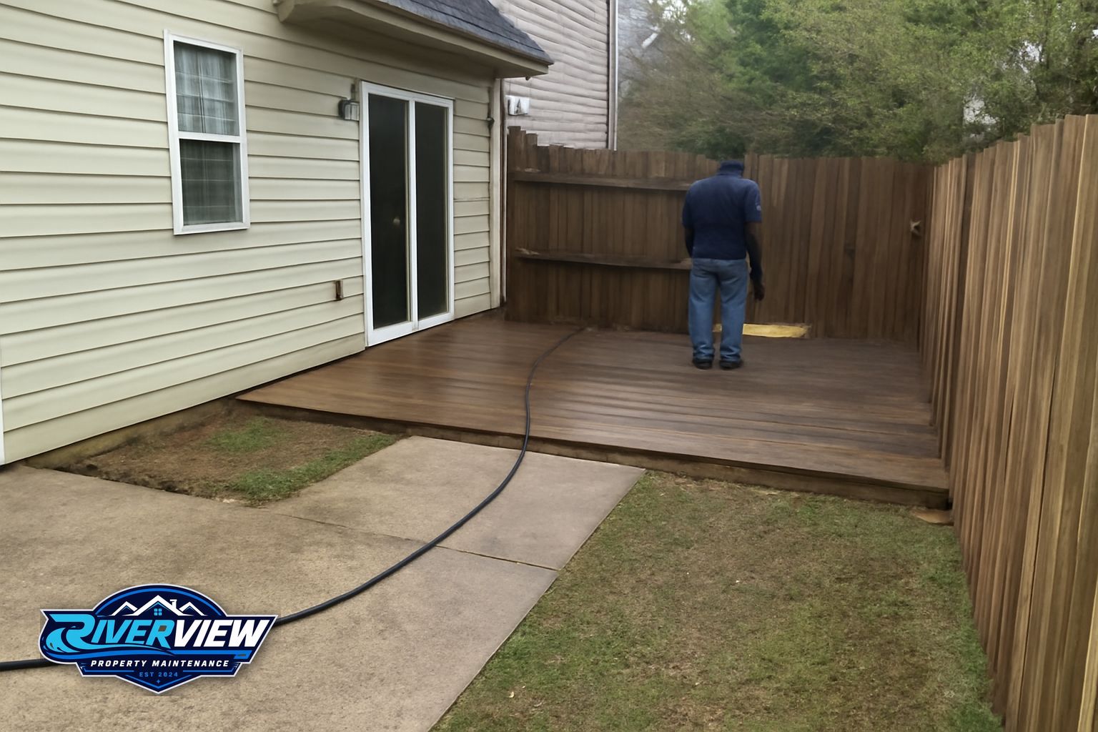 Property access relevant to deck and fence cleaning