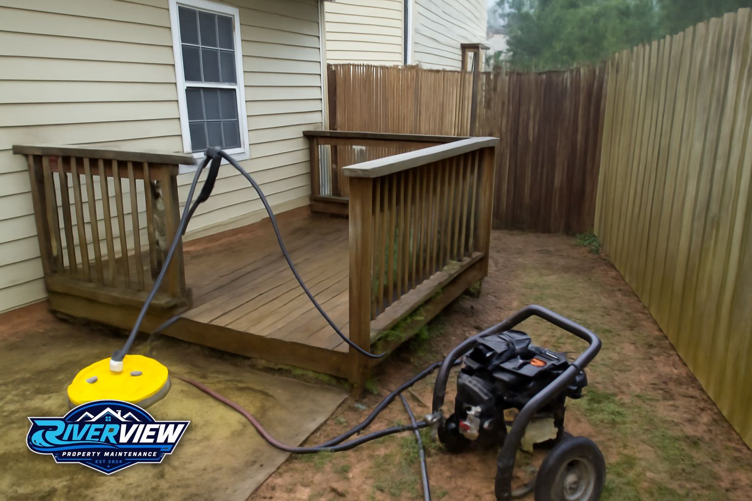 Property access relevant to deck and fence cleaning