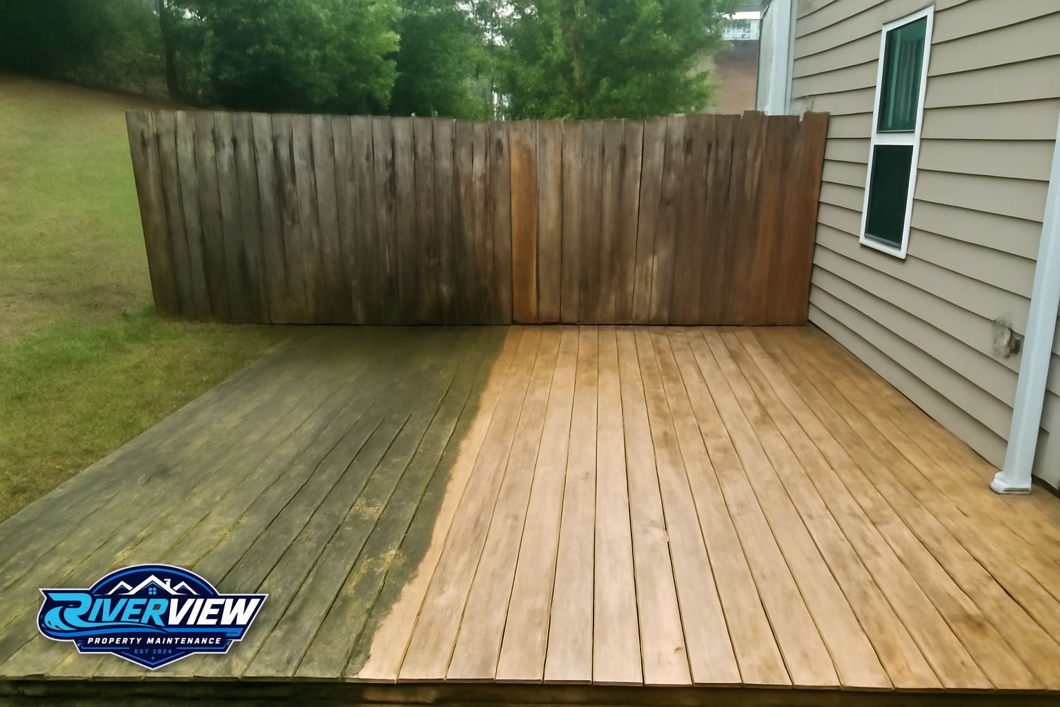 Exterior buildup relevant to deck and fence cleaning