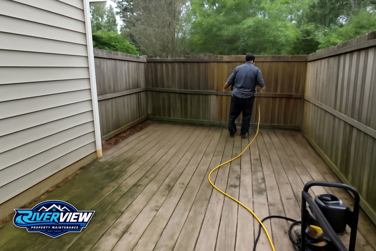 Property access relevant to deck and fence cleaning