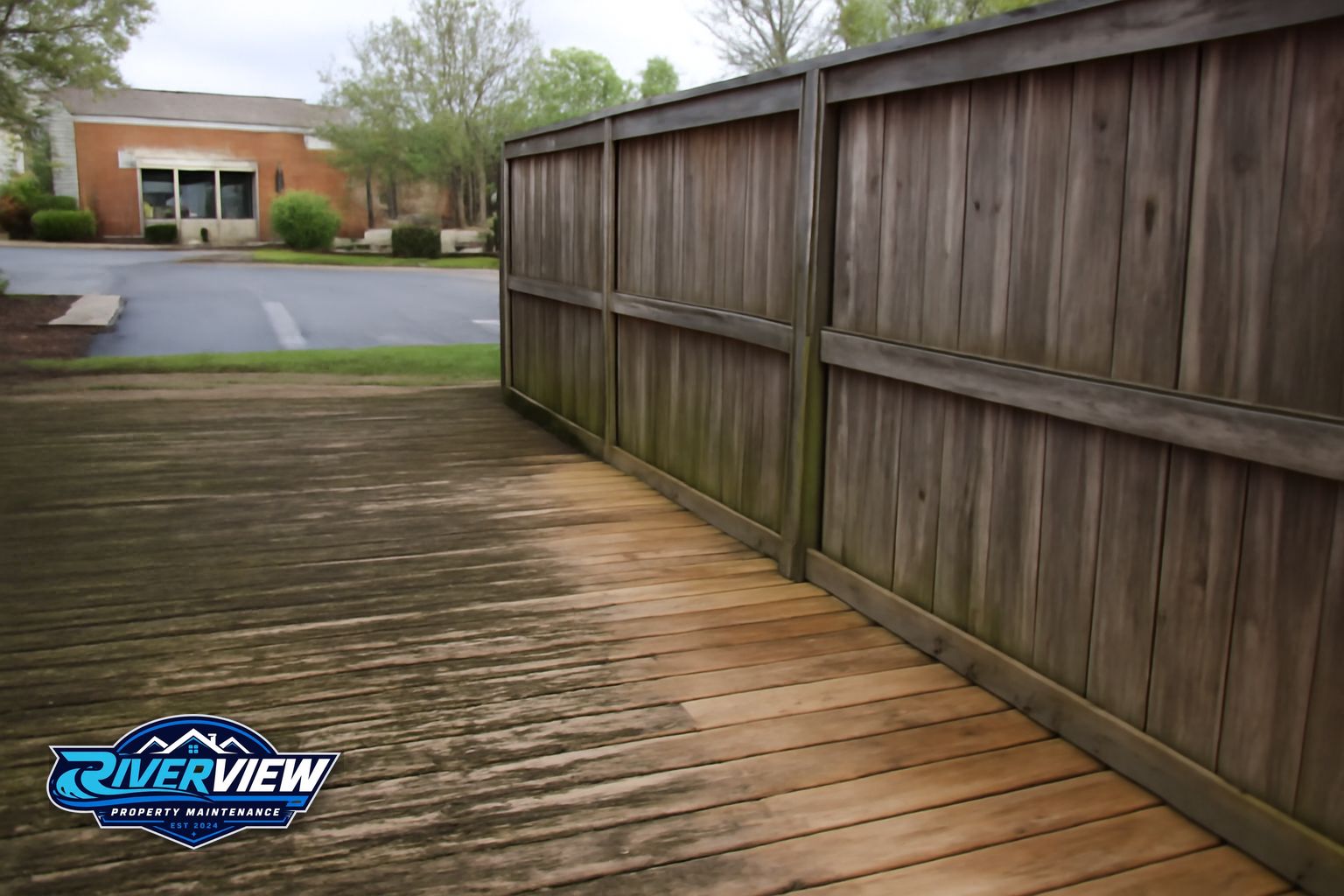Exterior buildup relevant to deck and fence cleaning
