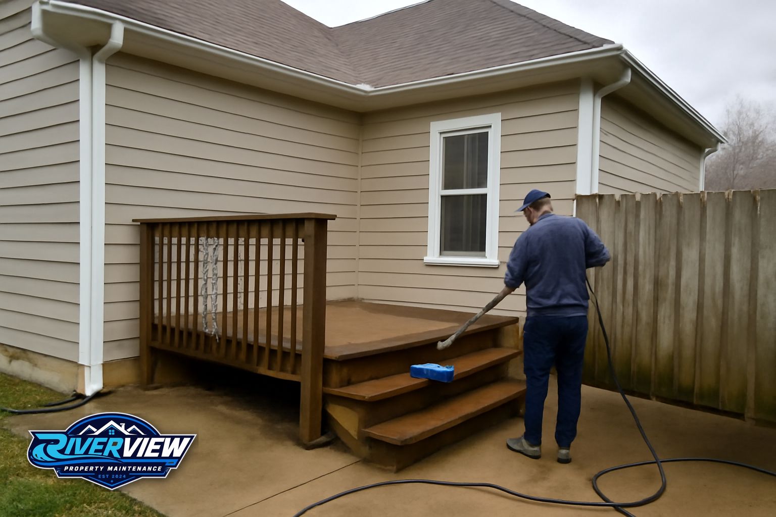 Property access relevant to deck and fence cleaning