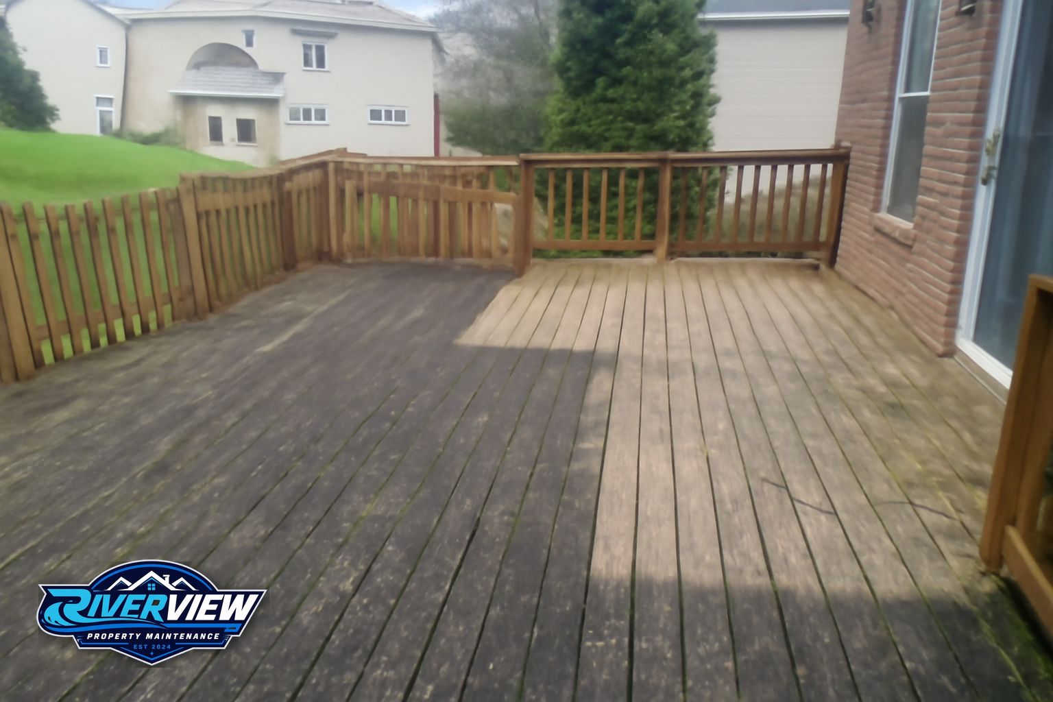 Exterior buildup relevant to deck and fence cleaning