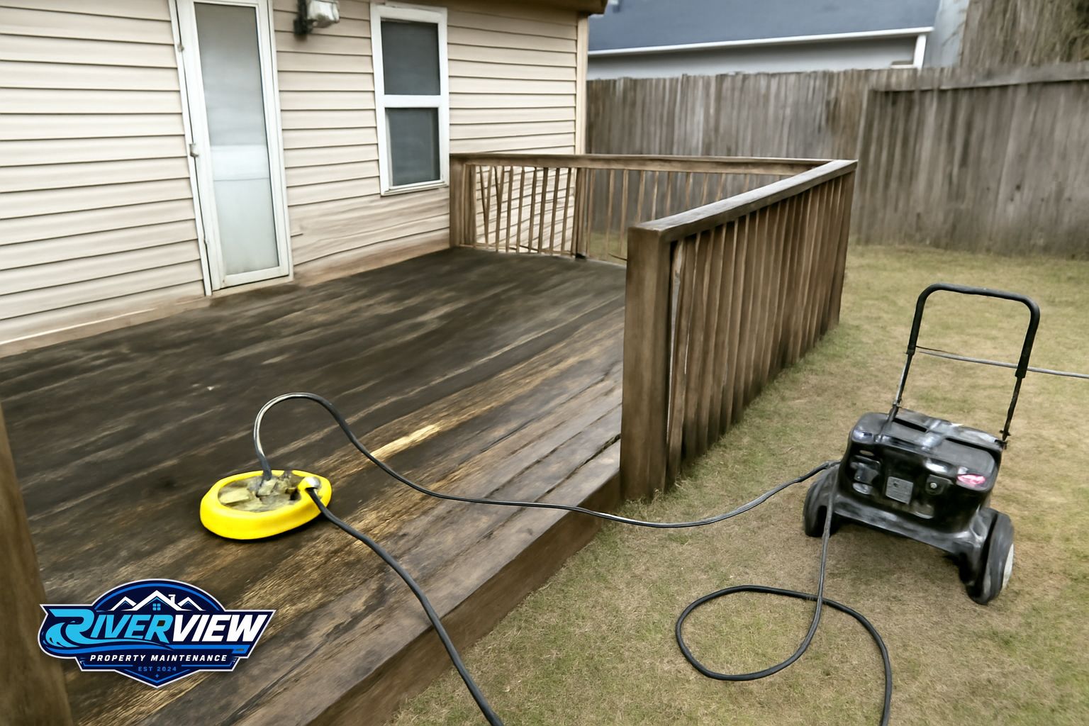 Property access relevant to deck and fence cleaning
