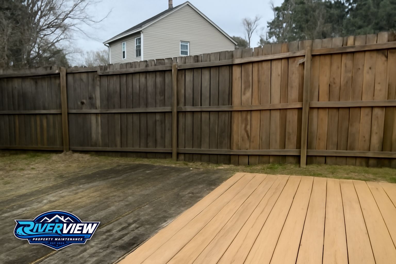 Exterior buildup relevant to deck and fence cleaning