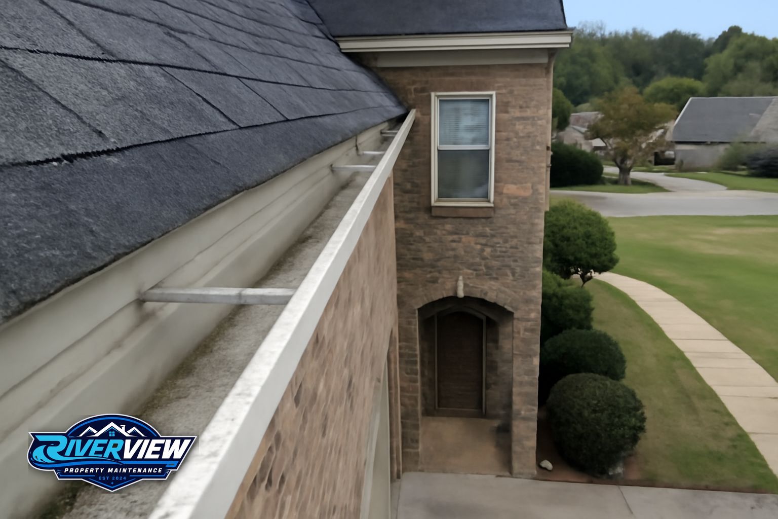 Exterior surface relevant to gutter cleaning
