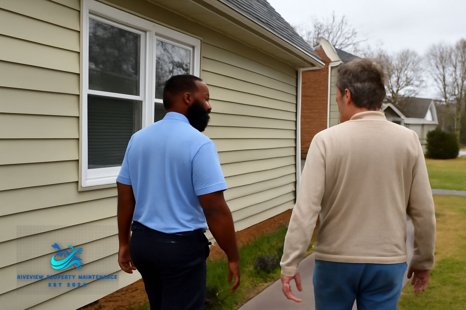 Clean gutters with water flowing freely through a flushed downspout on a Gwinnett County home