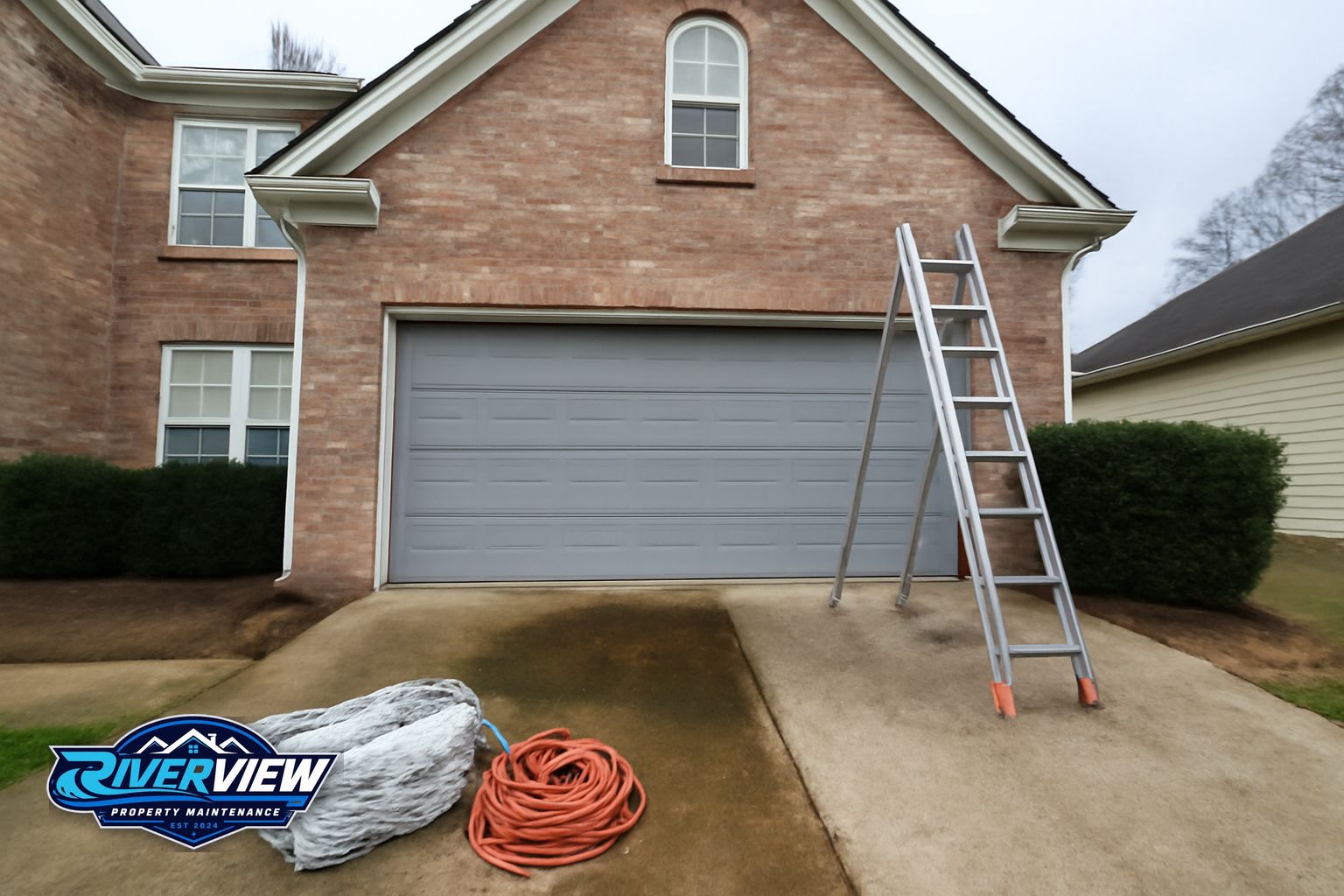 Exterior buildup relevant to holiday lighting installation