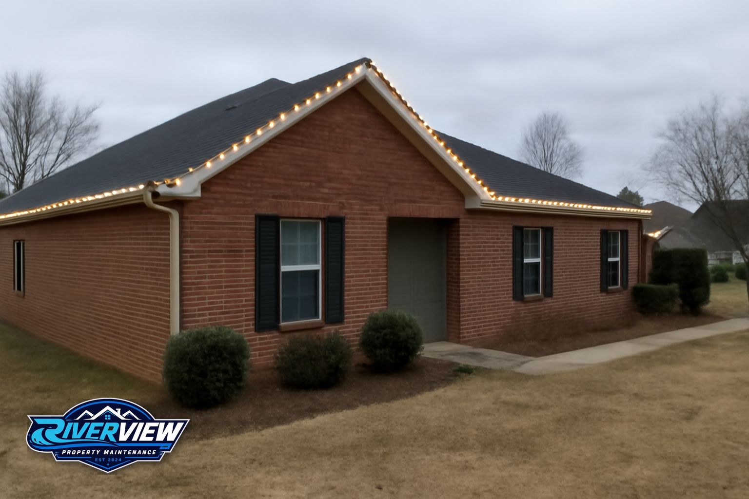 Exterior surface relevant to holiday lighting installation