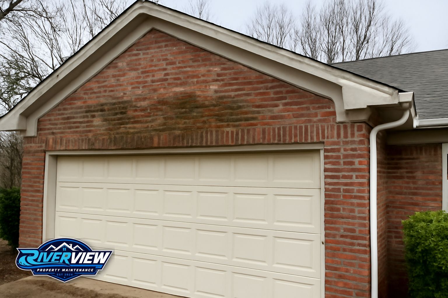 Exterior buildup relevant to holiday lighting installation