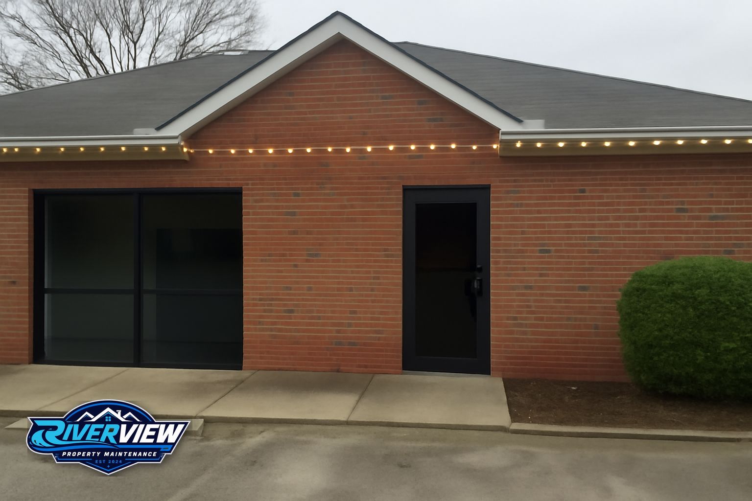 Exterior surface relevant to holiday lighting installation