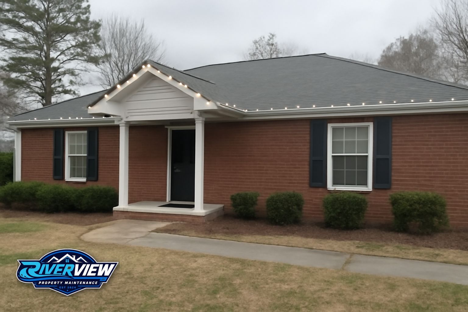 Exterior surface relevant to holiday lighting installation