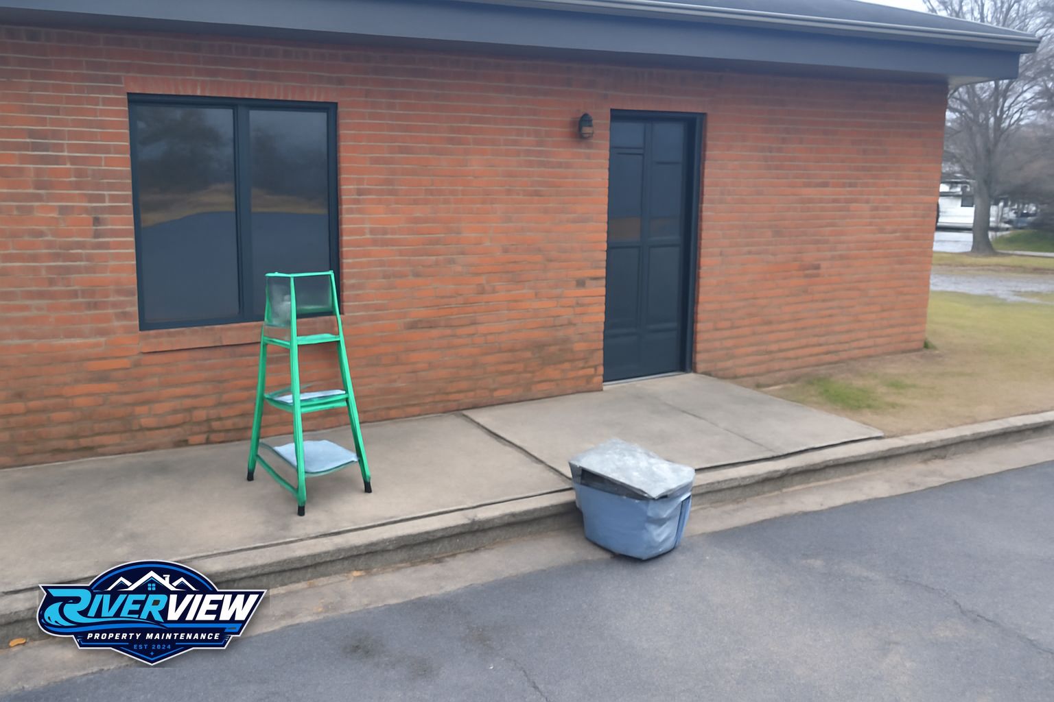 Exterior buildup relevant to holiday lighting installation