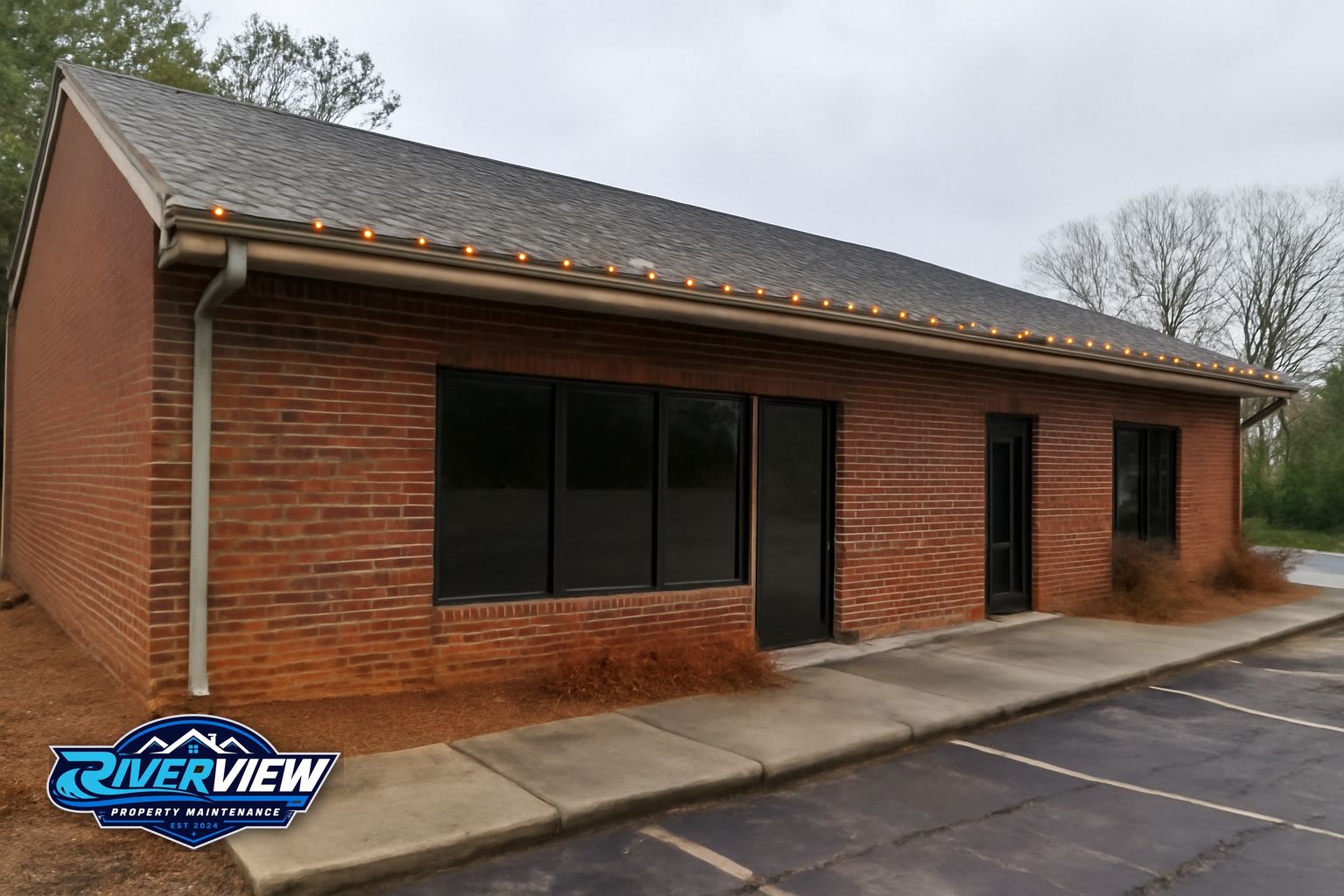 Exterior surface relevant to holiday lighting installation