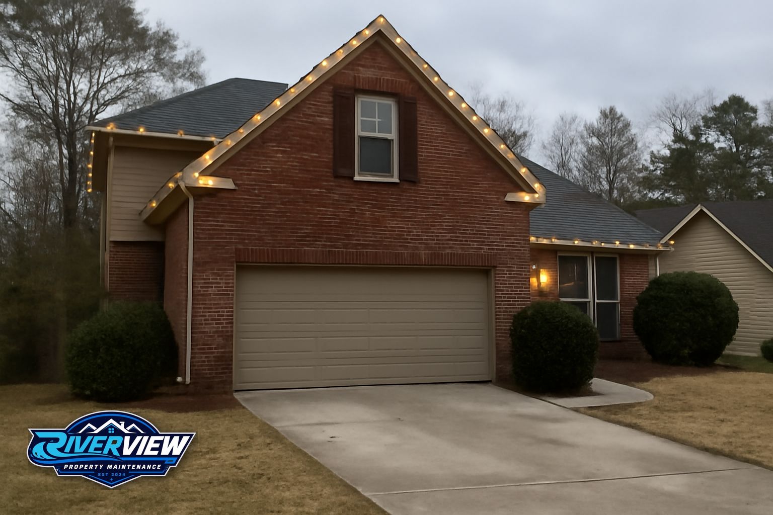 Exterior surface relevant to holiday lighting installation