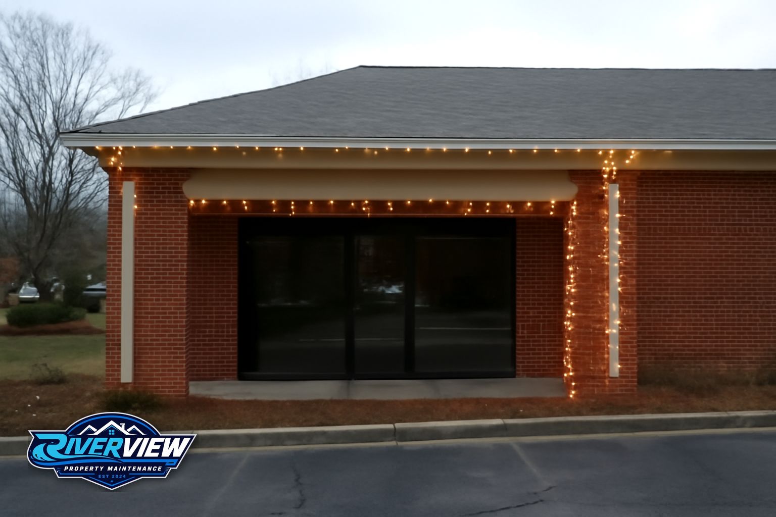 Exterior surface relevant to holiday lighting installation