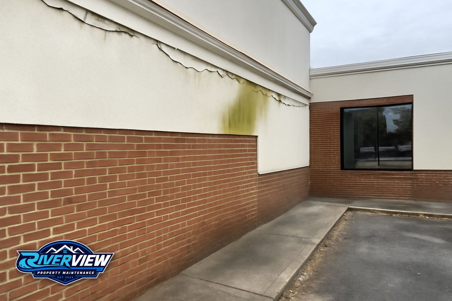 Exterior buildup relevant to holiday lighting installation