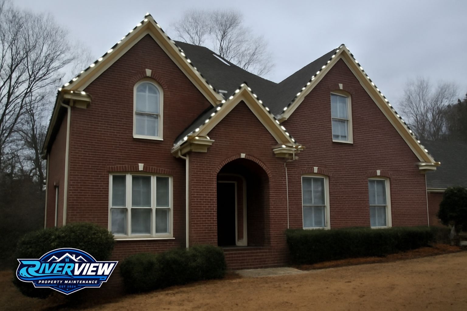 Exterior surface relevant to holiday lighting installation