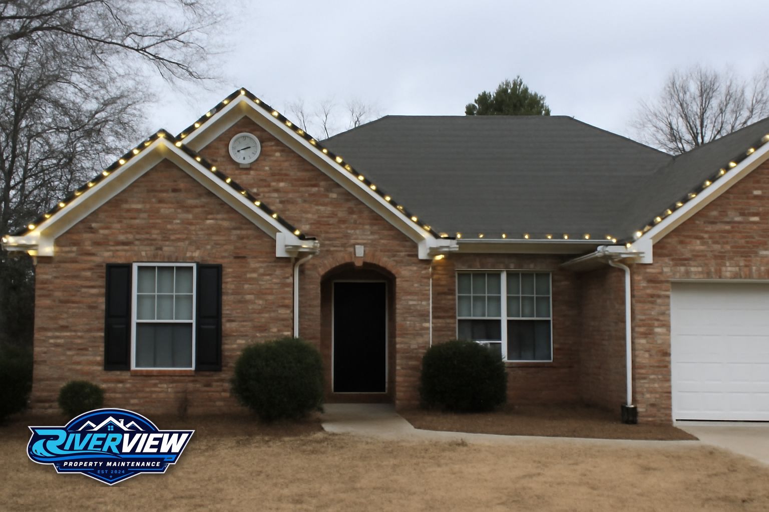 Exterior surface relevant to holiday lighting installation