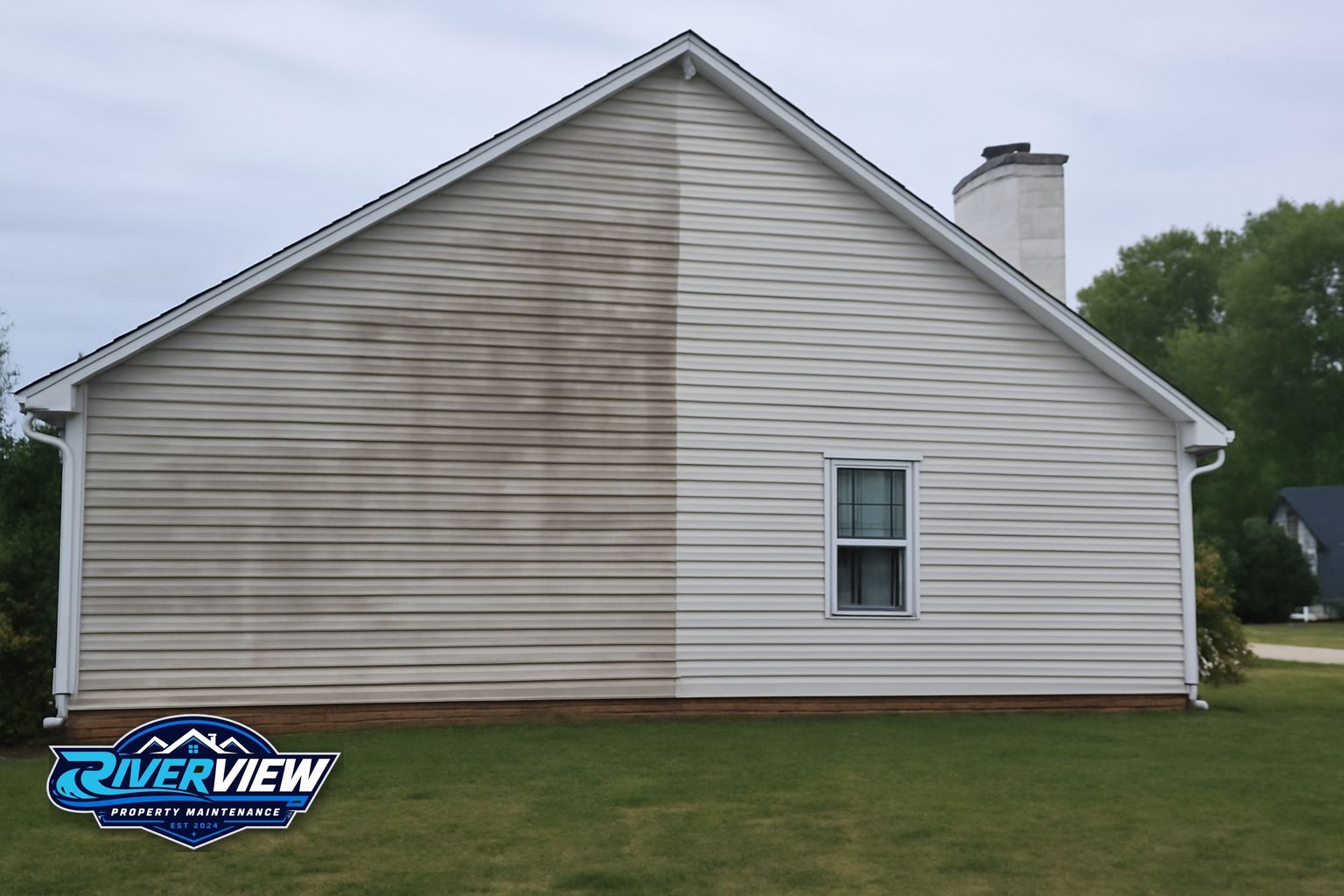 Exterior surface relevant to house soft washing