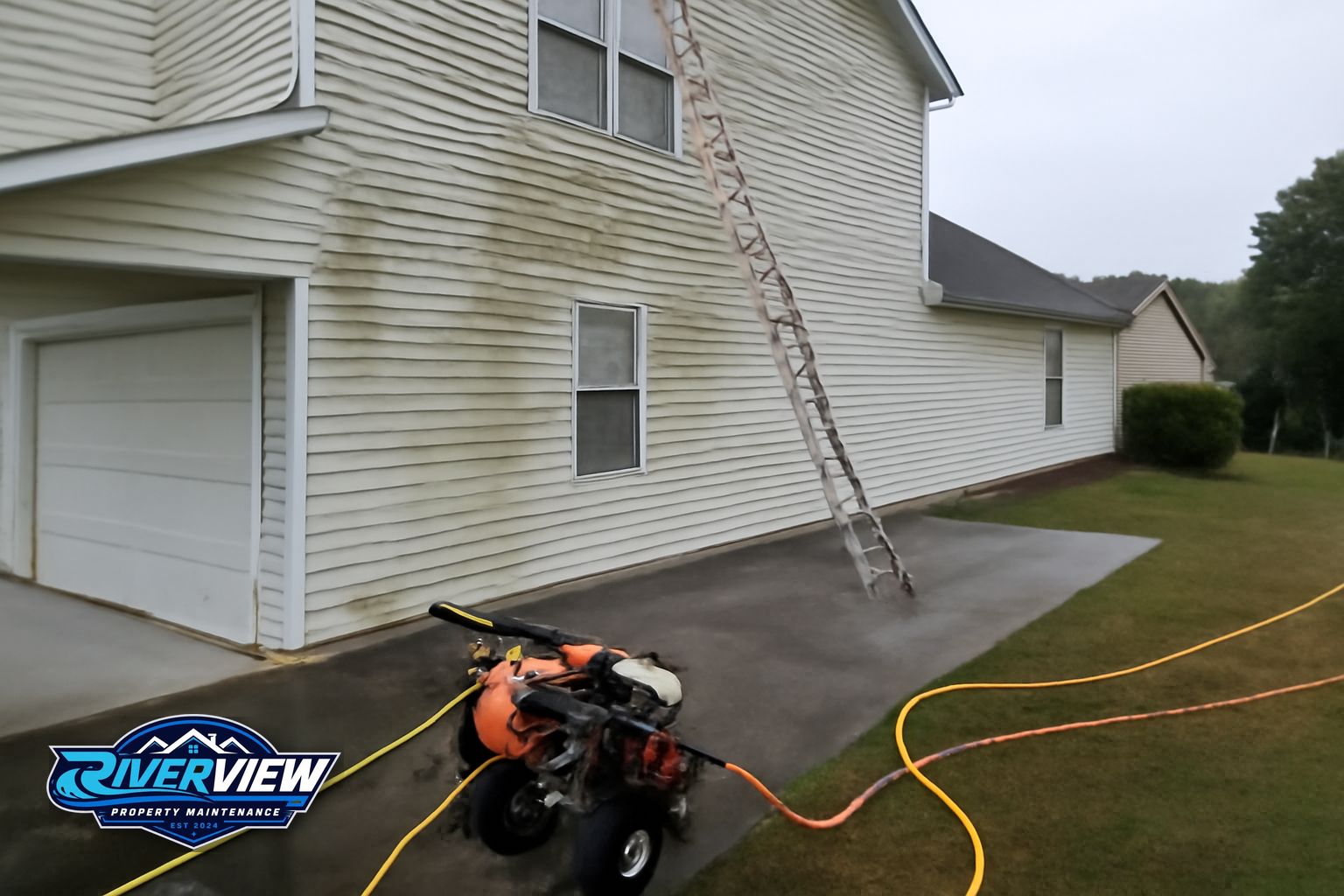 Property access relevant to house soft washing