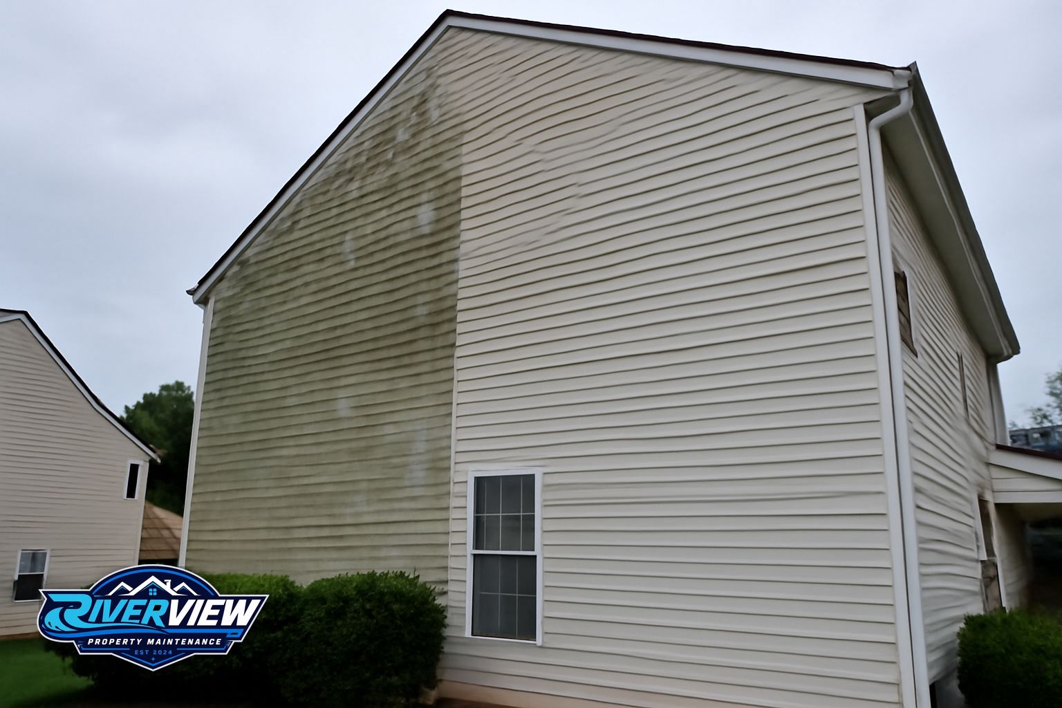Exterior buildup relevant to house soft washing