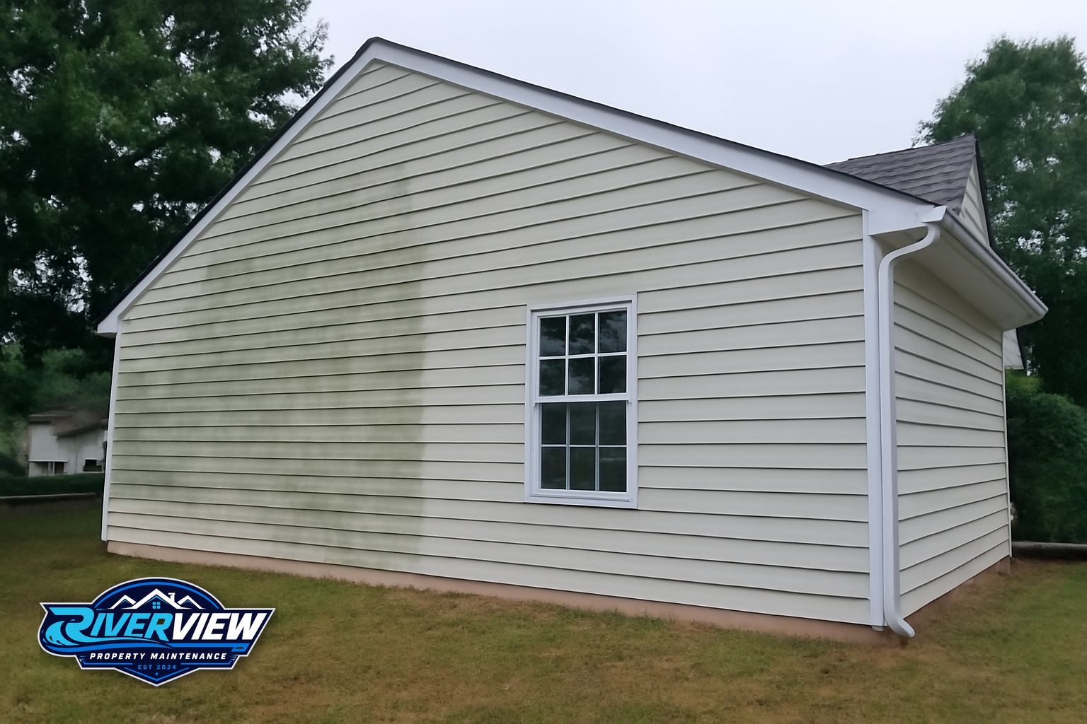Exterior surface relevant to house soft washing