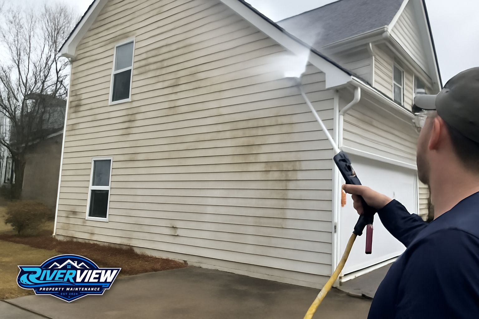 Property access relevant to house soft washing