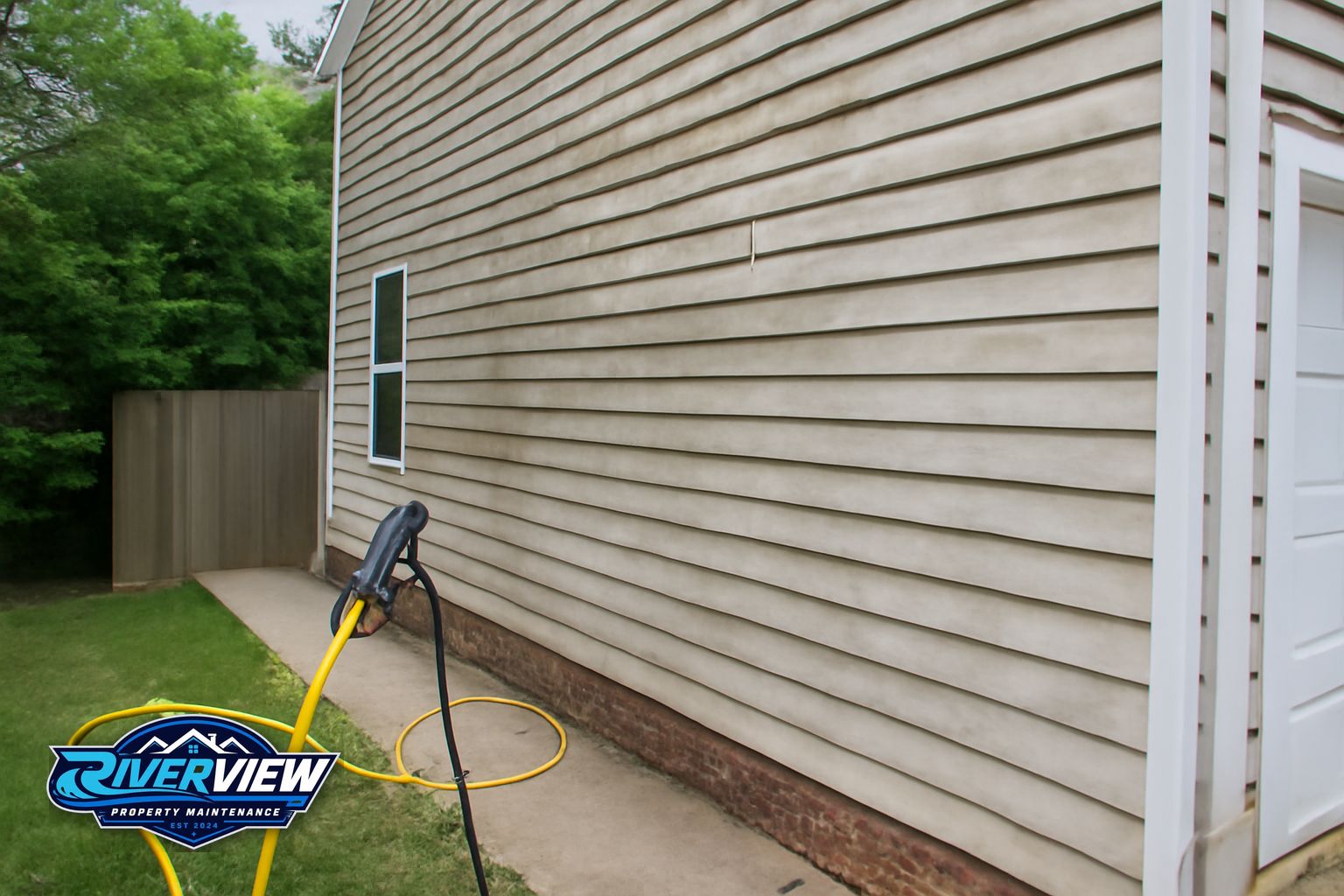 Property access relevant to house soft washing