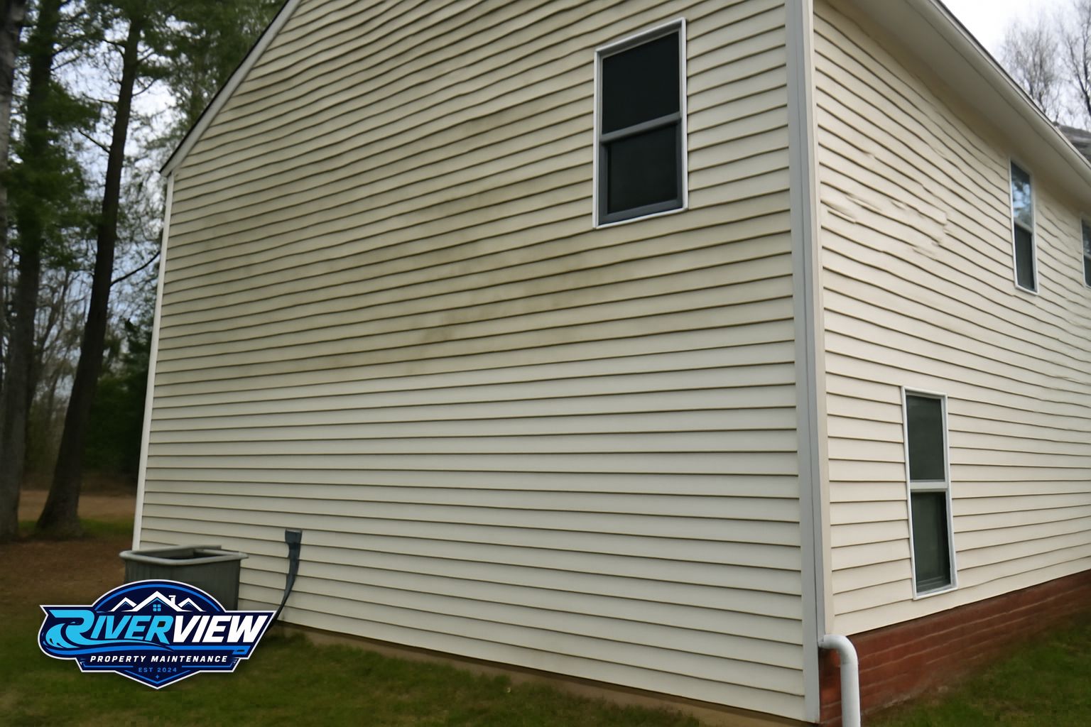 Exterior buildup relevant to house soft washing