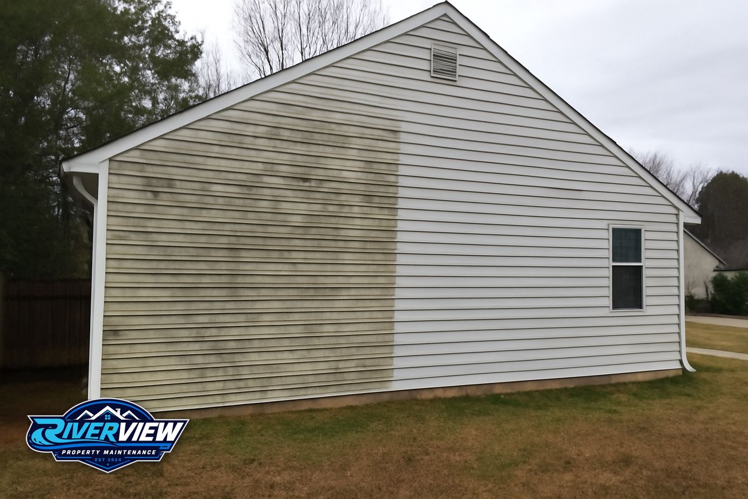 Exterior surface relevant to house soft washing