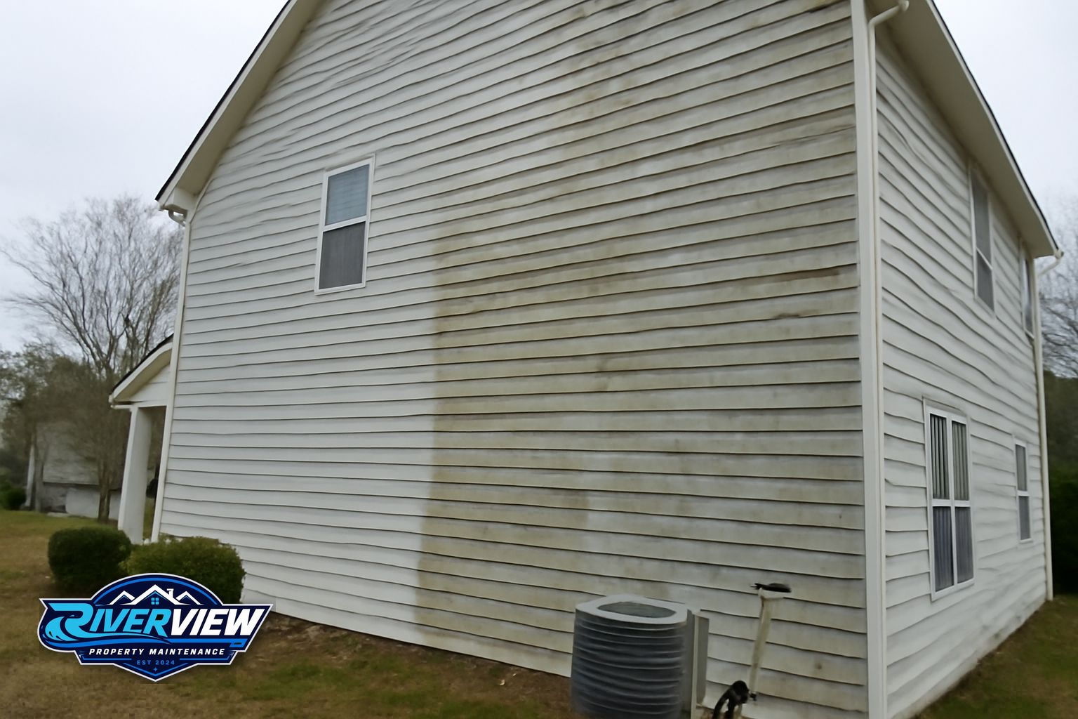 Exterior surface relevant to house soft washing