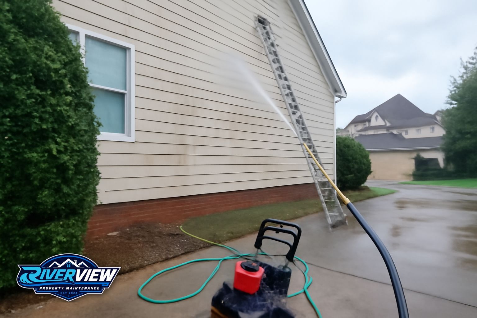 Property access relevant to house soft washing