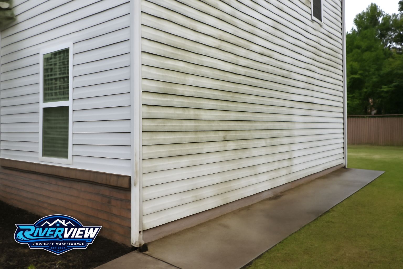 Exterior buildup relevant to pressure washing