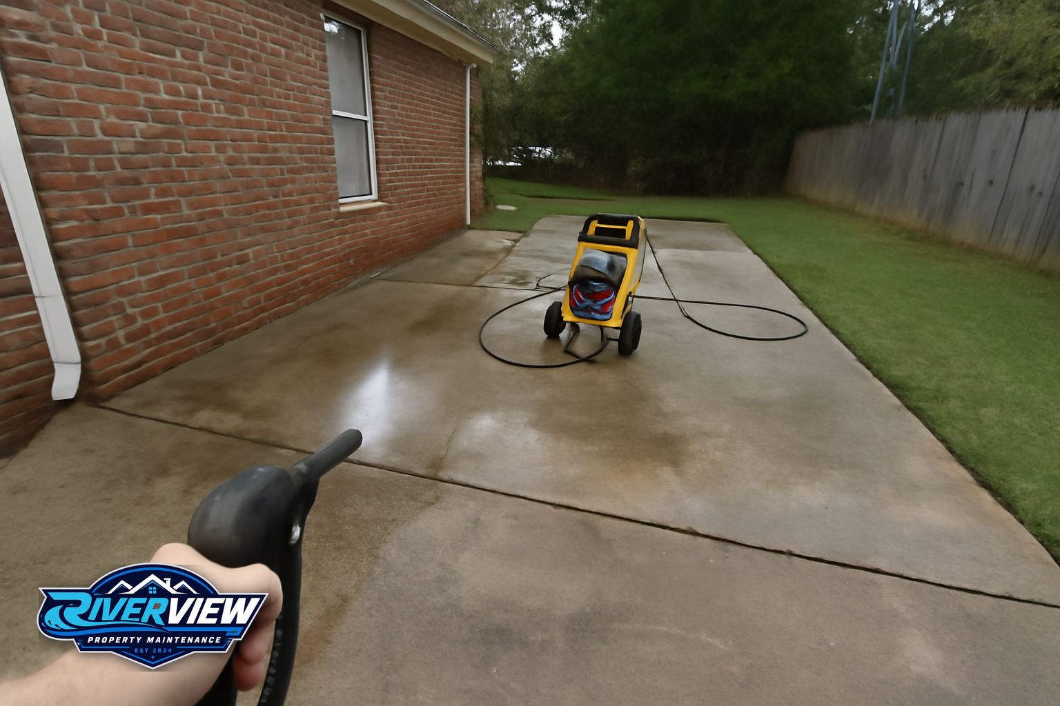 Property access relevant to pressure washing