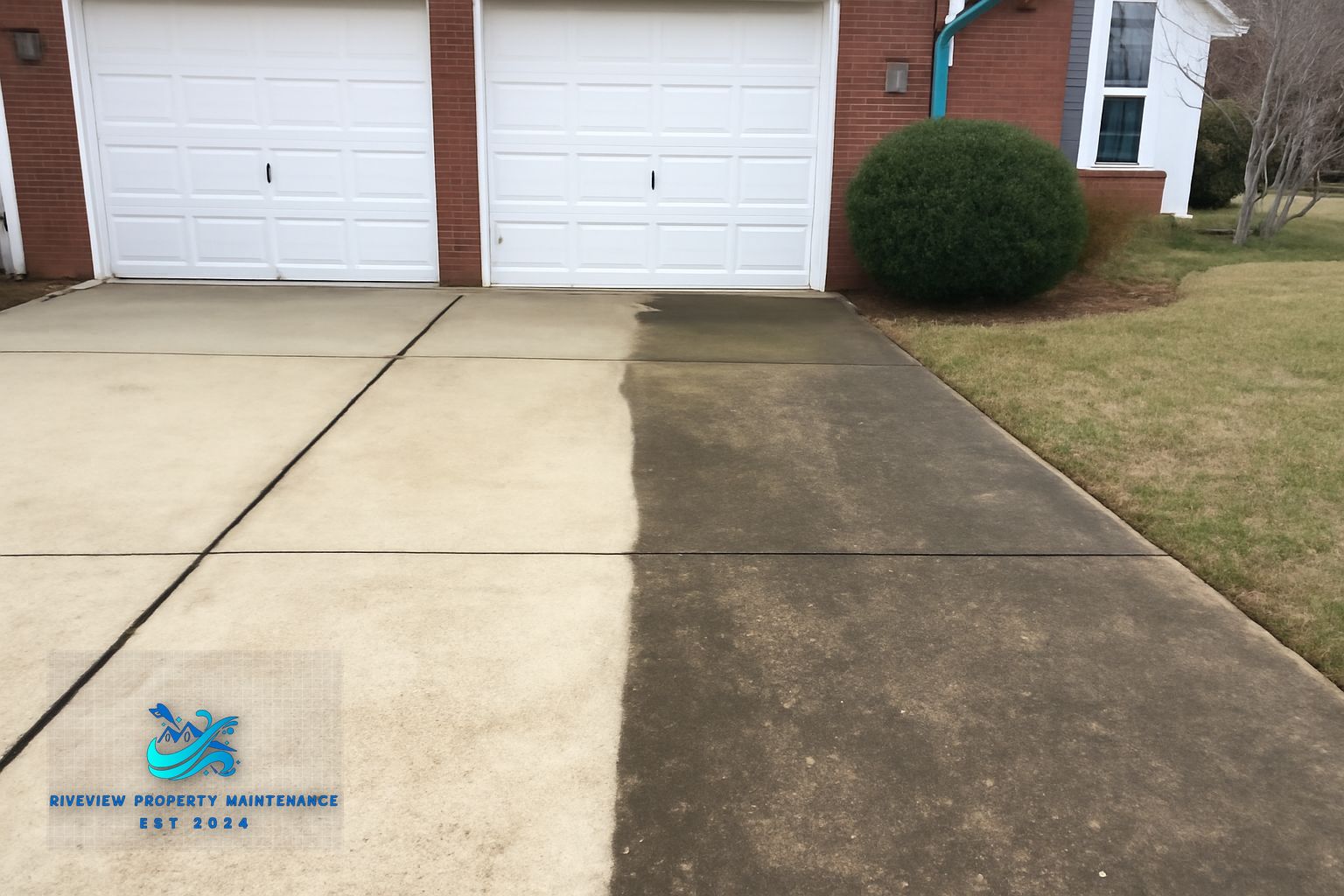 HOA sidewalk pressure washing in Gwinnett County Georgia