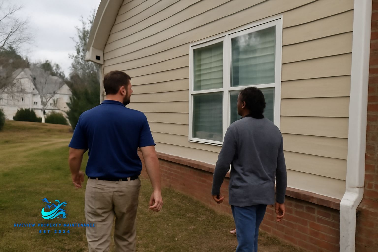 Pressure washing a shaded patio in Barrow County Georgia