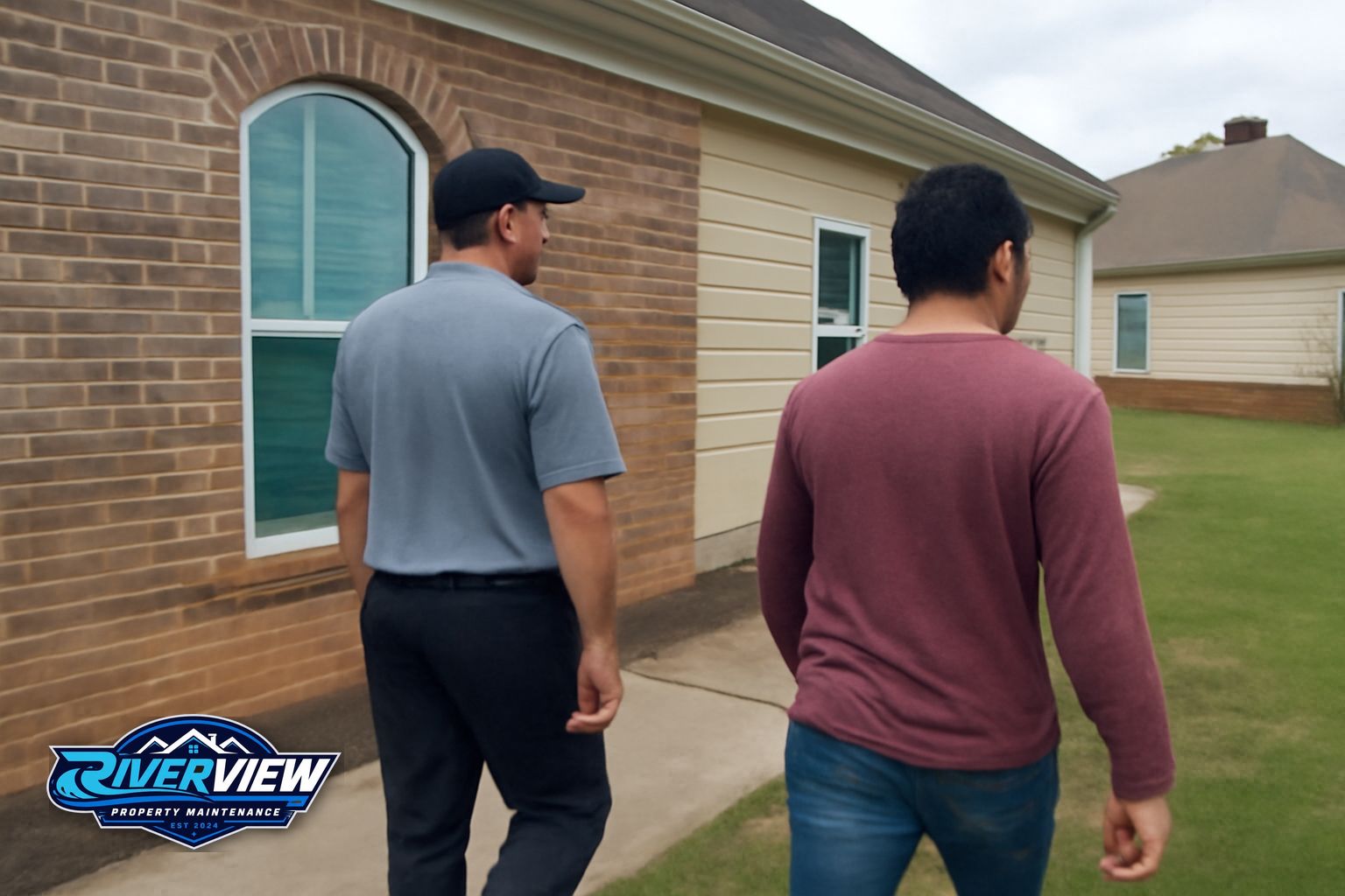 Riverview Property Maintenance soft washing a residential roof in Buford, Georgia