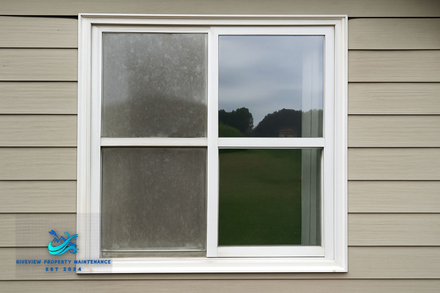 Streak-free window cleaning on a brick home in Auburn, Georgia